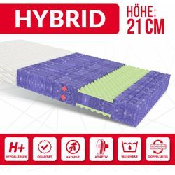 Matratze 160x200 Kaltschaum hybrid 7 Zonen hr Schaum Revine Purple H4 21 cm jersey