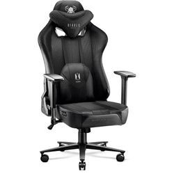 Diablo - X-Player 2.0 Gaming Stuhl Computerstuhl ergonomischer Bürostuhl Gamer Chair Schreibtischstuhl Stoffbezug Schwarz - Normal Size