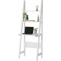 Sobuy - FRG60-W Modernes Bücherregal Set mit Schreibtisch Standregal Wandregal weiß bht ca.: 64x180x39cm