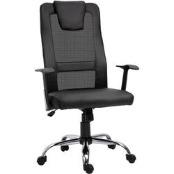 Vinsetto - Bürostuhl Drehstuhl höhenverstellbar Chefsessel Schreibtischstuhl ergonomisch pu schwarz 66 x 73 x 108-118 cm