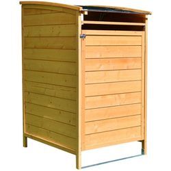 Mülltonnenbox braun Mülltonnenverkleidung Mülltonne 240L Mülltonnenhaus Gartenbox Gerätebox Gerätehaus Holz Anbau Gerätehaus