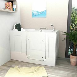 Senioren Sitzbadewanne Sitzwanne Badewanne mit Tür Pool S07-A 140cm - Weiß