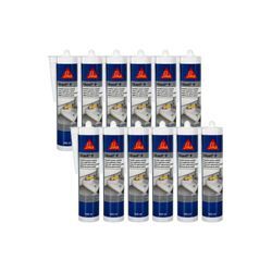 Sika - sil-P Marine Universal-Silikondichtstoff 12er-Set - Weiß - 300ml - Blanc