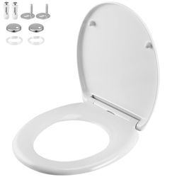 Casaria - wc Sitz Duroplast Absenkautomatik Schnellbefestigung Bad Toilettendeckel Klobrille antibakteriell Farbauswahl Weiß