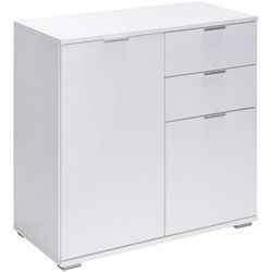 Deuba - casaria® Kommode Alba Holz Modern höhenverstellbarer Einlegeboden Schlafzimmer Büro Flur Mehrzweckschrank Aktenschrank Schrank DB121 - Weiß