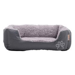 Estexo - Hundebett Hundekissen Haustierbett Hundekorb Tierbett Hundesofa Dunkelgrau/Grau 90x70x20 cm