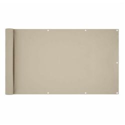 Balkonsichtschutz Balkonbespannung Sichtschutz Balkonverkleidung blickdicht 6 m Creme / 90x600cm