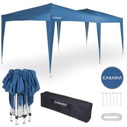 Pavillon 3x6m Faltpavillon Capri Pop-Up Partyzelt Gartenzelt Deuba Gartenlaube blau