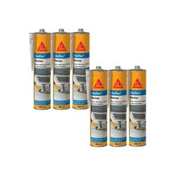 Sika - Mastixkleber 6er-Set flex Marine - Schwarz - 300ml - Noir