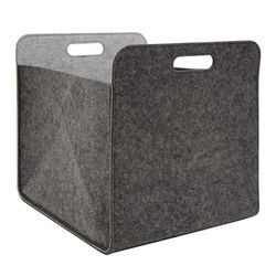 Aufbewahrungsbox 2er Set Cube Filz Grau 33x38x33cm