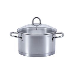 SSW Kitchen Q Profi Star Kochtopf mit Deckel, Edelstahl, Ø 24 cm, 6,1 l