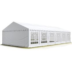 Party-Zelt Festzelt 6x12 m feuersicher Garten-Pavillon -Zelt pvc Plane 750 n in weiß Wasserdicht - weiß