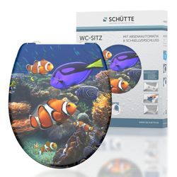 Schütte Duroplast WC Sitz SEA LIFE, mit Absenkautomatik und Schnellverschluss