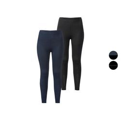 esmara® Damen Leggings, 2 Stück, mit hohem Baumwollanteil