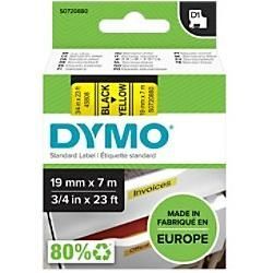 Dymo D1 S0720880 / 45808 Authentic Schriftband Selbstklebend Schwarzer Druck auf Gelb 19 mm x 7m