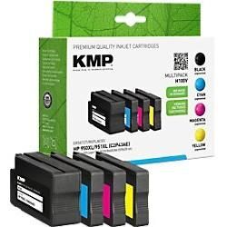 KMP Kompatibel HP 950XL / 951XL Tintenpatrone C2P43AE Schwarz, Cyan, Magenta, Gelb Multipack 4 Stück