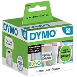 DYMO LW Etiketten Authentisch 11354 2027786 Selbsthaftend Schwarz auf Weiß 32 x 57 mm 1000 Etiketten