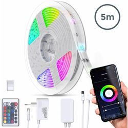 2-10m led Band Streifen rgb Stripe Lichtleiste Lichtschlauch Farbwechsel tv : 5 Meter WiFi - 30