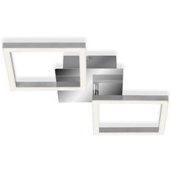 Led Deckenleuchte Briloner leuchten frame, 16 w, 1000 lm, IP20, chrom-alu, Metall-Kunststoff, 47 x 22,6 x 7,3 cm