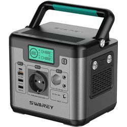 Tragbare Stromzeuger 518Wh/500W Tragbarer Powerstation Swarey Solar Generator Stromgenerator Typ-C 2 USB-Ausgang 3 USB-Anschlüsse für