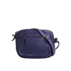 Cluty Umhängetasche Damen Leder, blau