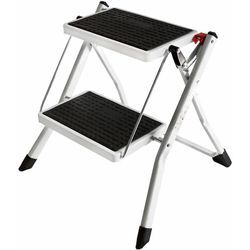 2 Step Stool With Anti-Slip Mat Iron Frame Home diy Ladder