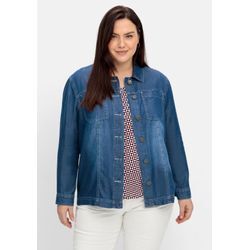 Hemdjacke in Jeans-Optik, aus TENCEL™ Lyocell, blue Denim, Gr.56