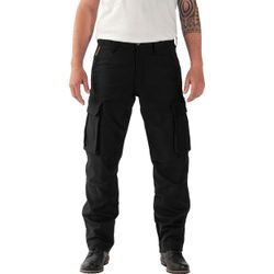 Rokker Black Jack Cargo, Textilhose unisex Schwarz W32/L32 female