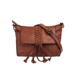 Samantha Look Umhängetasche Damen Leder, cognac