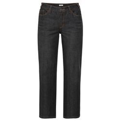 Stretch-Jeans ELI mit extra weitem Beinverlauf, black Denim, Gr.56