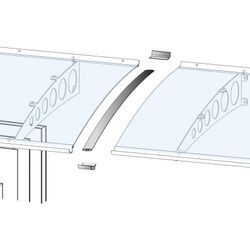 Gutta Verbindungsset für Vordach Edelstahl-Optik