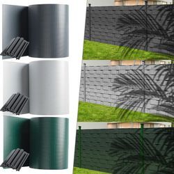 Pvc Sichtschutzstreifen Doppelstabmatten Zaun Gartenzaun Sichtschutz Anthrazit pvc Sichtschutzfolie für Doppelstabmattenzaun.35m.Schwarz