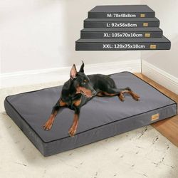 BingoPaw Hundebett orthopädisch - Hundekissen Matratze Schlafplatz waschbar & rutschfest - Hundematte für mittlere Hunde bis 33kg - Grau 92x56x8cm