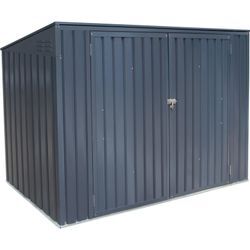 Metall Mülltonnenbox anthrazit, 235x100x131 cm