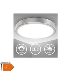 LED Deckenleuchte, silberfarbig, 1xLED/18W