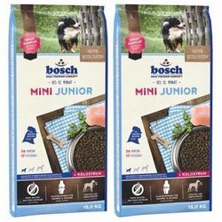 2 x 15 kg = 30 kg Bosch Mini Junior Hundefutter für Welpen