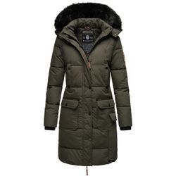 NAVAHOO Damen Warmer Wintermantel Parka inkl. Einkaufstasche und Regenschirm Cosimaa