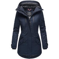 NAVAHOO Damen sportlicher Wintermantel Winter Kurzmantel mit Kapuze Avrille