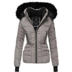 NAVAHOO Damen hochwertige Steppjacke Winterjacke mit edler Kunstfell- Kapuze Adele