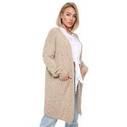 PM SELECTED Damen Cardigan Elegante Strickjacke mit Taschen in Einheitsgröße PM03