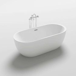 Home Deluxe - Freistehende Badewanne codo - 170 x 80 cm Weiß Farbe: Weiß Badewanne Acrylwanne Wannen Duschen