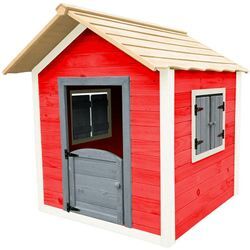 Home Deluxe - Spielhaus das kleine schloss - 106 x 111 cm Rot Kinderspielhaus Gartenspielhaus Gartenhaus Für