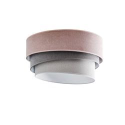 Euluna Deckenlampe Pastell Trio Ø 45cm pink/grau/hellgrau