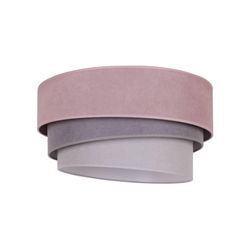 Euluna Deckenlampe Pastell Trio Ø 60cm pink/grau/hellgrau