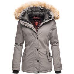 NAVAHOO Damen Warmer Winterjacke Parka mit Kunstfell-Kapuze Laura