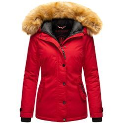 NAVAHOO Damen Warmer Winterjacke Parka mit Kunstfell-Kapuze Laura