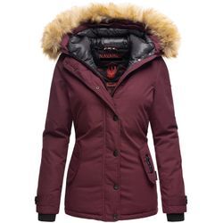 NAVAHOO Damen Warmer Winterjacke Parka mit Kunstfell-Kapuze Laura