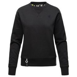 NAVAHOO Damen Stylischer Kapuzensweatshirt Pullover mit Rundhals-Ausschnitt ZUCKERSCHNECKE