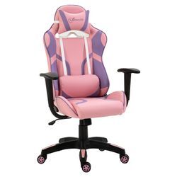 Vinsetto Gamingstuhl ergonomisch rosa, violett 69 x 56 x (116-125,5) cm (BxTxH)