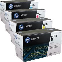 4 HP Toner CF320X-CF323A 653X 653A Multipack K C M Y 4-farbig